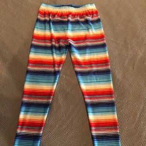 Silky striped Crazy Train leggings